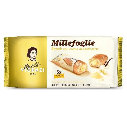 Millefoglie snack vaníliakrémmel (5db) 125gr Vincenzi