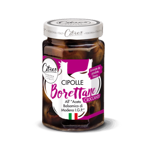 Cipolle Borettane all’ “Aceto Balsamico di Modena I.G.P.” -Borettane Hagyma „Modenai Balzsamecetben I.G.P.” 290gr Citres