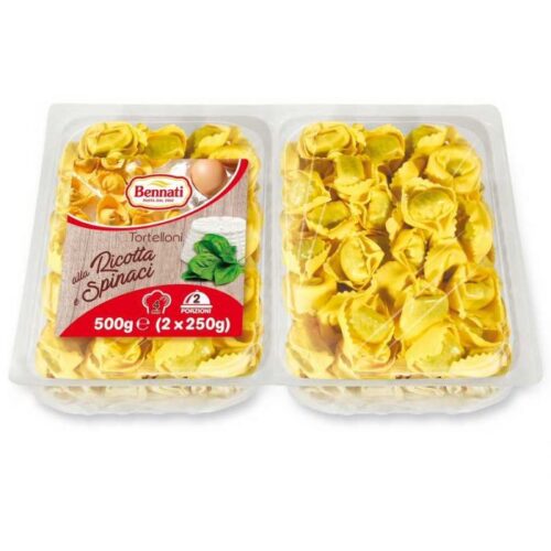 Friss Tészta Tojásos Tortellenini Ricotta e Spinaci 500gr Bennati - Kiszállítás csak Budapesten/Pest Vármegyében
