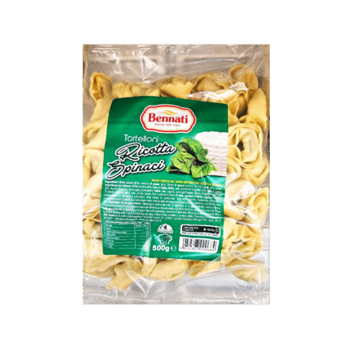 Friss Tészta Tojásos Tortellenini Ricotta e Spinaci 500gr Bennati - Kiszállítás csak Budapesten/Pest Vármegyében